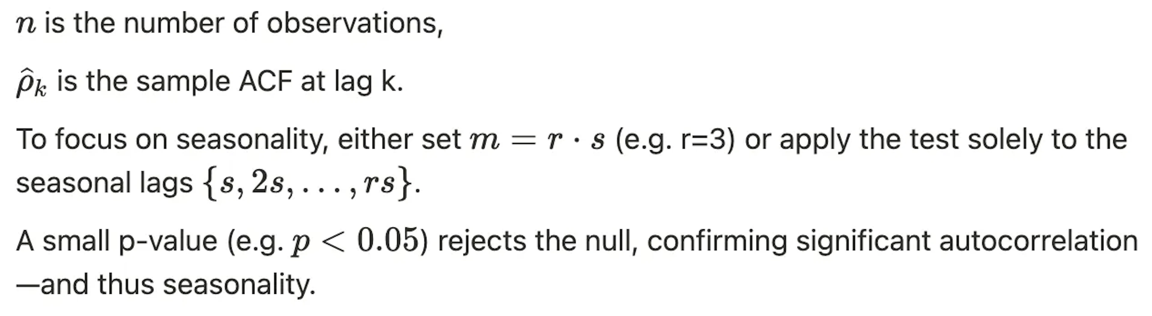  Ljung-Box Q-Test Keys