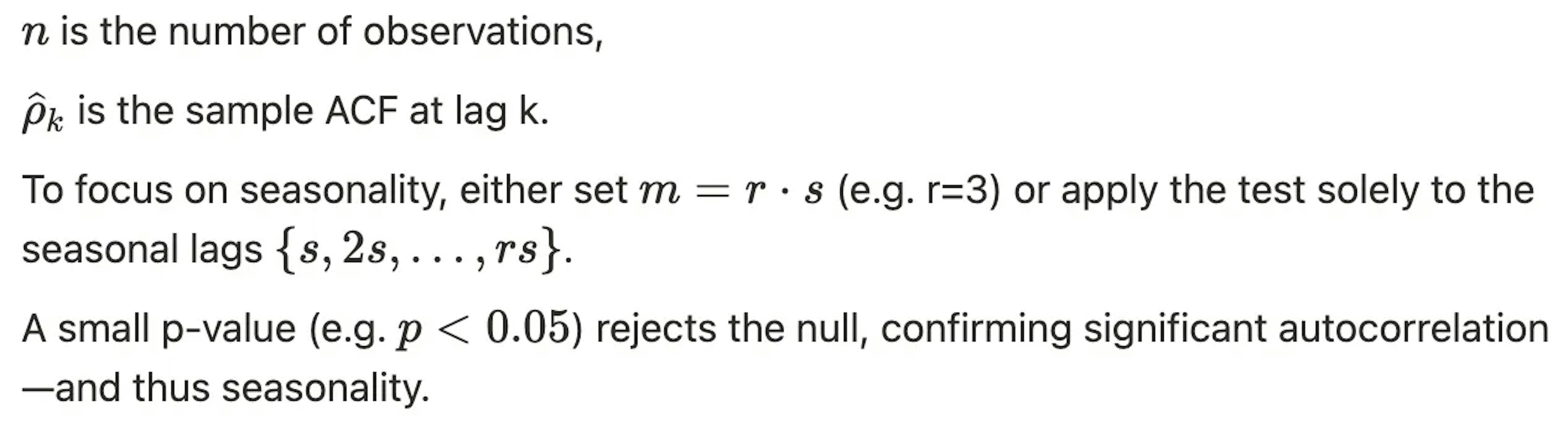  Ljung-Box Q-Test Keys