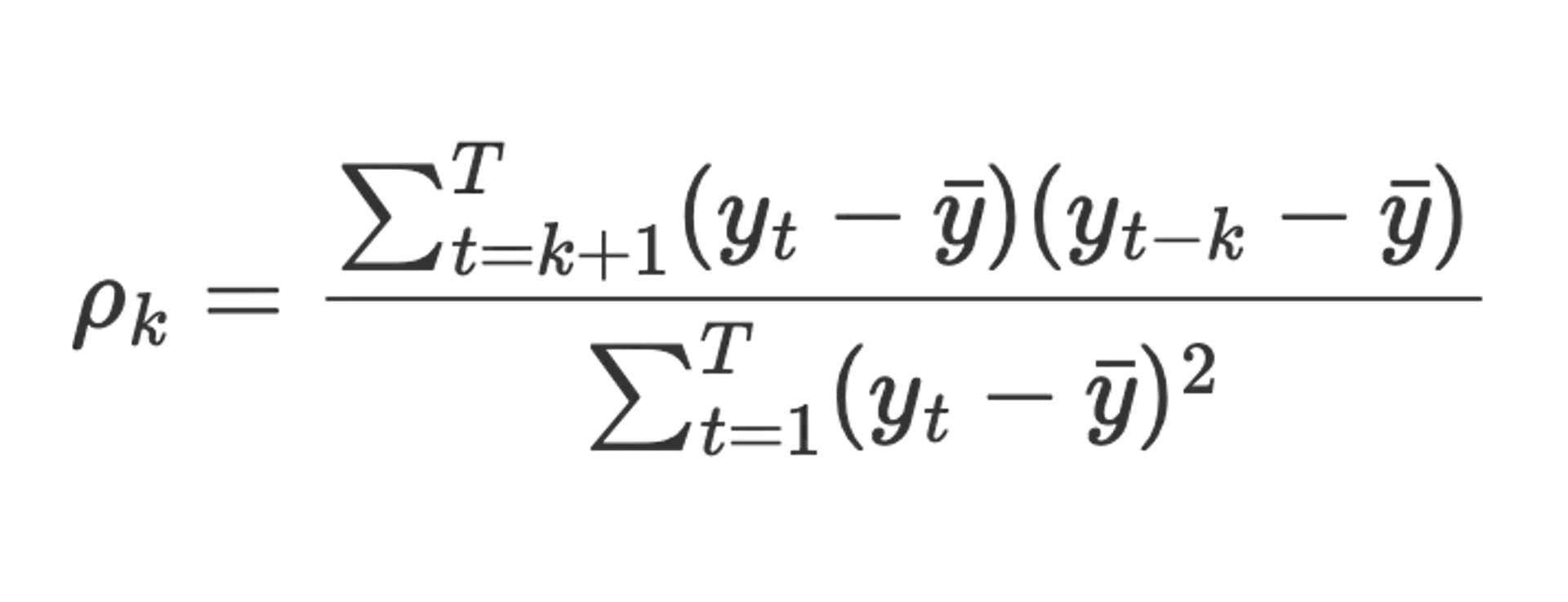 Autocorrelation function equation
